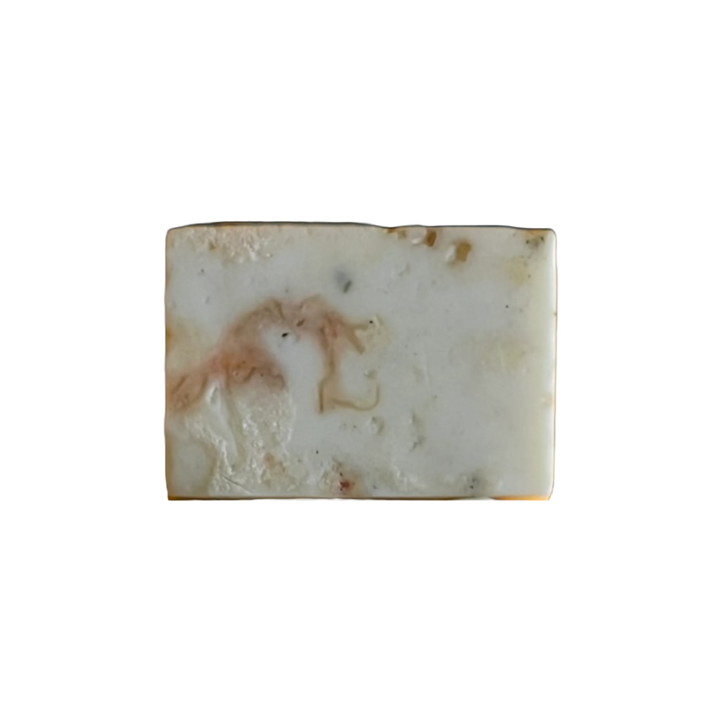 Original handmade papaya sea moss soap bar front view